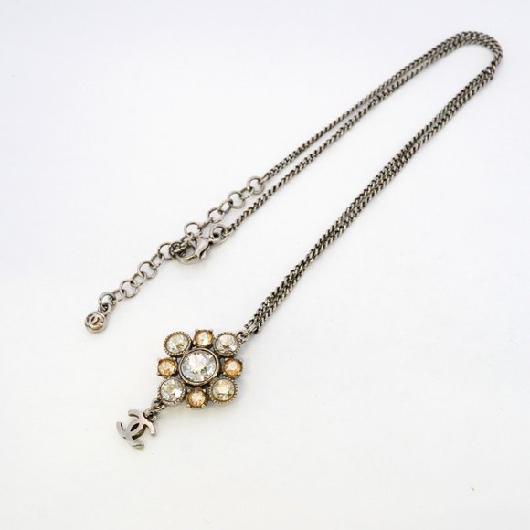 Chanel Coco Mark Silver Metal necklace - Picture 1 of 6
